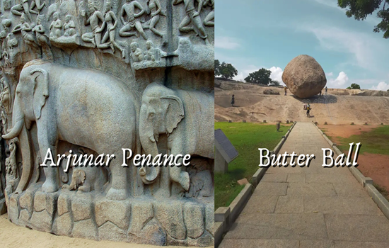 Mahabalipuram Arjunar Penance and Butter Ball